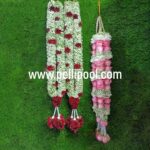 gorgeous, fresh flower wedding garlands and Pelli Poola Dandalu